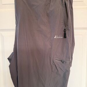 Grey Cargo Pants with Elastic Waistband